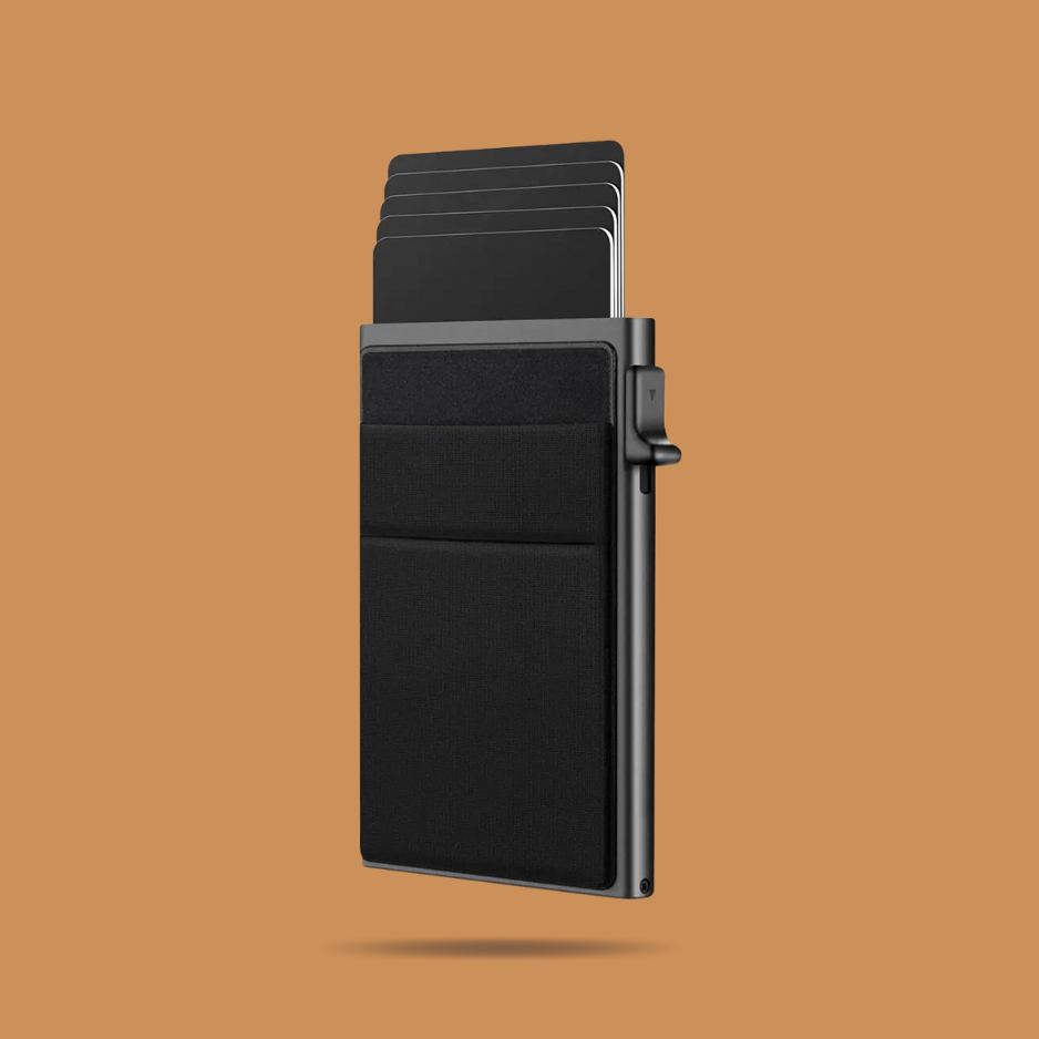 Metal Card Wallet Customizable Black