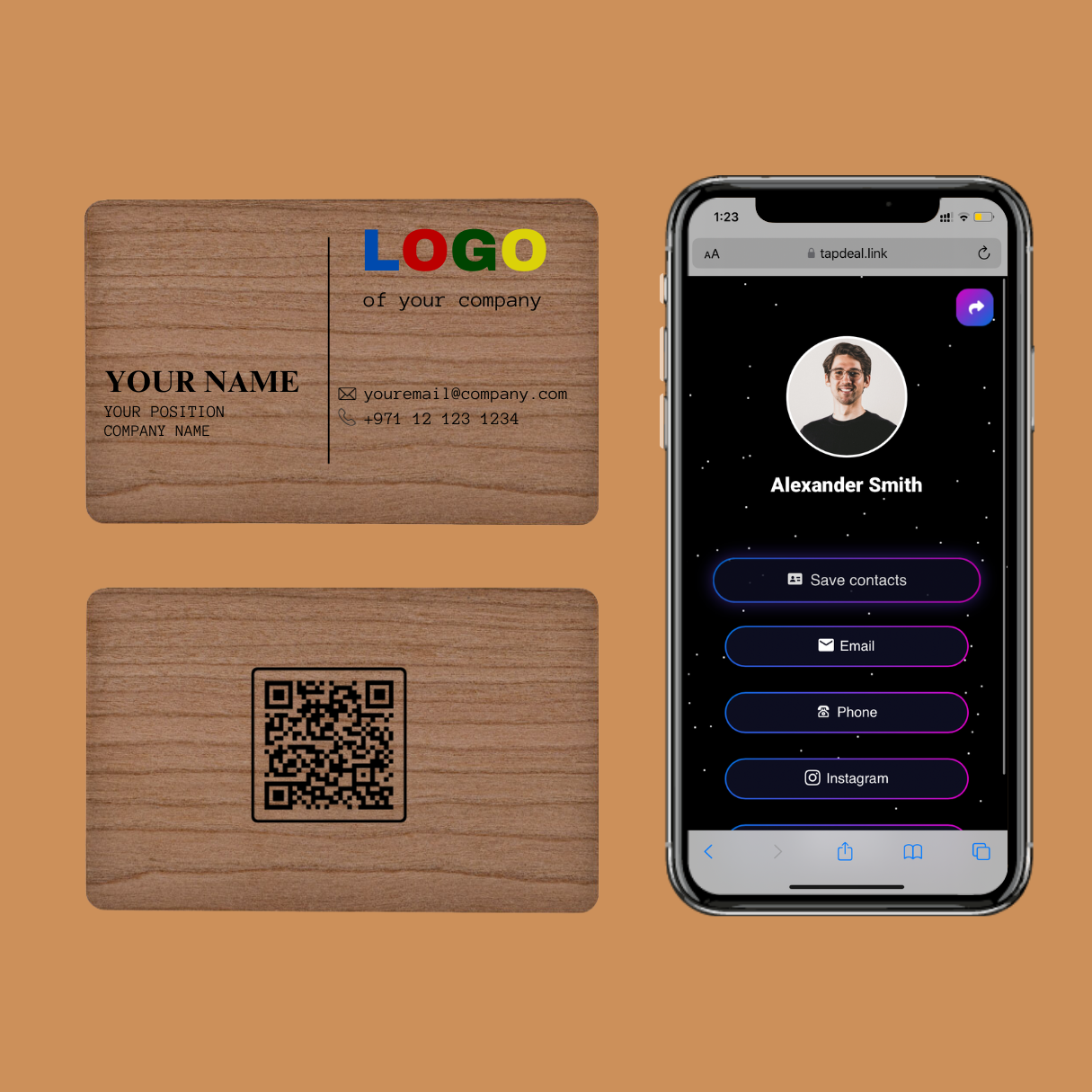 Bamboo Business Card Brown